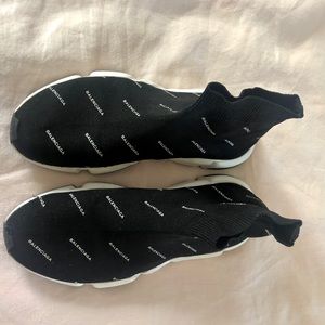 Balenciaga Speed Allover Logo Sneakers with box
